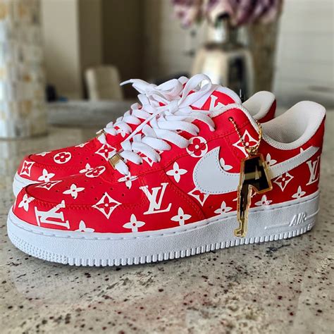 louis vuitton supreme air force ones|nike lv price.